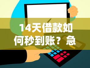 14天借款如何秒到账？急需小额快速放款解决方案