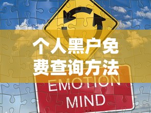 个人黑户免费查询方法全攻略
