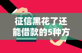 征信黑花了还能借款的5种方法