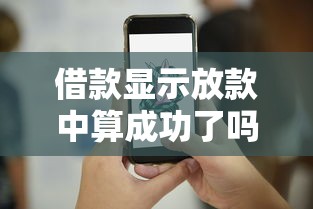 借款显示放款中算成功了吗