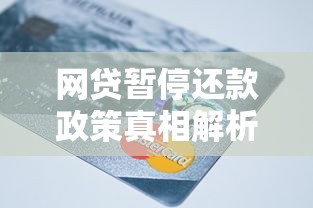 网贷暂停还款政策真相解析