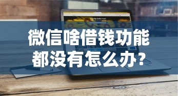 微信啥借钱功能都没有怎么办？急需快速借款渠道推荐
