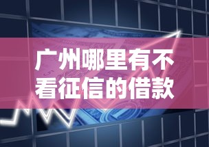 广州哪里有不看征信的借款？急需小额贷款快速到账