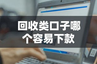 回收类口子哪个容易下款