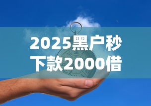 2025黑户秒下款2000借款必过口子