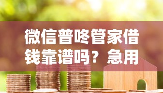 微信普咚管家借钱靠谱吗？急用钱如何快速安全借款