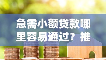 急需小额贷款哪里容易通过？推荐这几个快速下款的现金贷平台