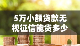 5万小额贷款无视征信能贷多少