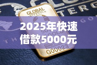 2025年快速借款5000元平台推荐