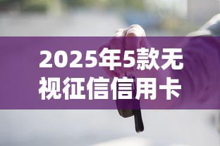 2025年5款无视征信信用卡推荐