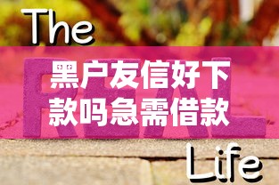 黑户友信好下款吗急需借款哪里能快速通过审核