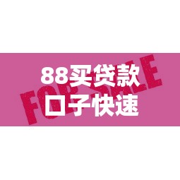 88买贷款口子快速下款攻略
