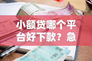 小额贷哪个平台好下款？急需用钱快速放款的推荐
