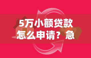 5万小额贷款怎么申请？急需快速放款的低息小额借款渠道
