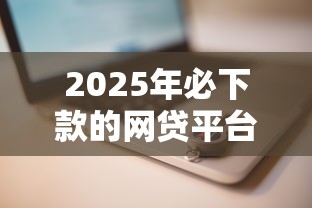 2025年必下款的网贷平台推荐