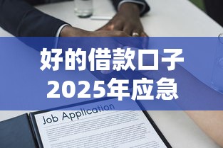 好的借款口子2025年应急方法！权威探究这5个好的贷款平台