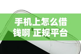 手机上怎么借钱啊 正规平台呢9月众人测试报告！专业陈列这5个正规网贷口子手机上贷款