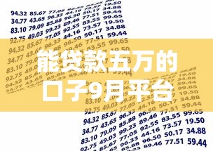 能贷款五万的口子9月平台对比详情！顺便总结借款五万的软件