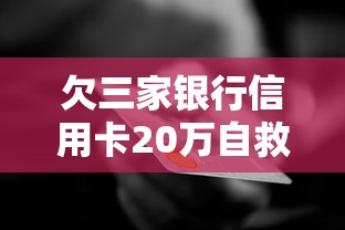 欠三家银行信用卡20万自救指南