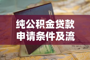 纯公积金贷款申请条件及流程指南
