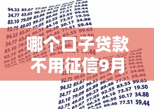 哪个口子贷款不用征信9月立即明白！罗列这5个借款口子无需征信软件