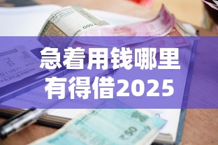 急着用钱哪里有得借2025年新规速报！顺道展示5个贷款口子哪里能快速借到钱
