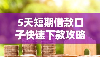 5天短期借款口子快速下款攻略