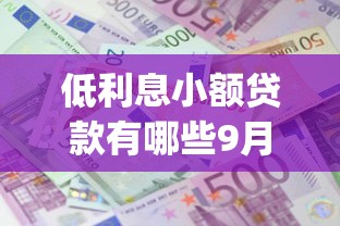 低利息小额贷款有哪些9月口碑好的能选的选项真不少！本篇为您深入力荐这5个借款口子！_1