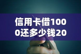 信用卡借1000还多少钱2025年快来瞧瞧！本篇为您精心列举！