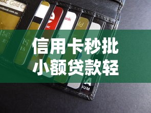 信用卡秒批小额贷款轻松下款