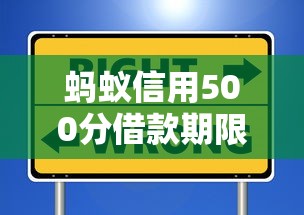 蚂蚁信用500分借款期限选择技巧