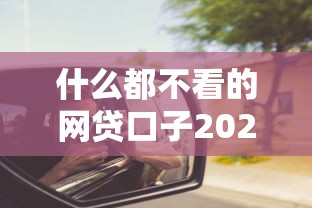 什么都不看的网贷口子2025年速看这5个！本篇为您精心揭露！