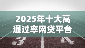 2025年十大高通过率网贷平台