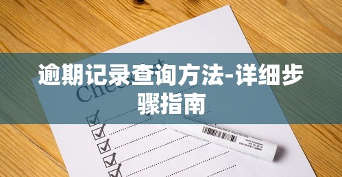 逾期记录查询方法-详细步骤指南