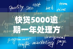 快贷5000逾期一年处理方案