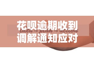 花呗逾期收到调解通知应对指南