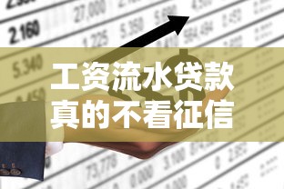 工资流水贷款真的不看征信吗
