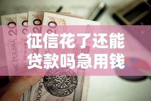 征信花了还能贷款吗急用钱必看