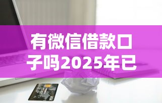 有微信借款口子吗2025年已帮您剖析！梳理这5个微信贷款平台有很多