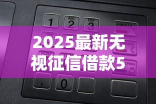 2025最新无视征信借款5大平台