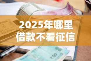 2025年哪里借款不看征信报告！2025年概括这5个小型贷款平台排名榜