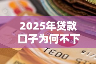 2025年贷款口子为何不下款了