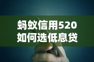 蚂蚁信用520如何选低息贷款平台