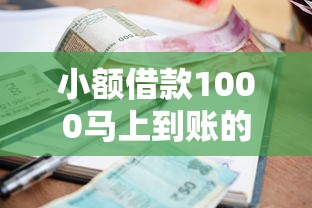 小额借款1000马上到账的不看征信，9月千人围观网贷1000秒到账无需查征信软件