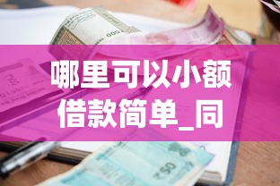 哪里可以小额借款简单_同时汇总简单网贷口子可以小额借钱
