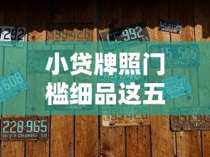 小贷牌照门槛细品这五个！本文为您全面分说！