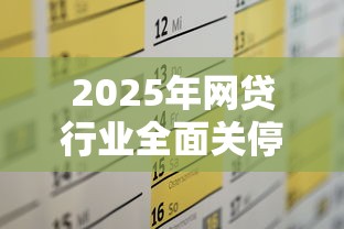2025年网贷行业全面关停解读