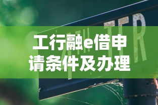 工行融e借申请条件及办理指南