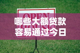 哪些大额贷款容易通过今日匪夷所思！甄选借款口子容易通过网贷软件