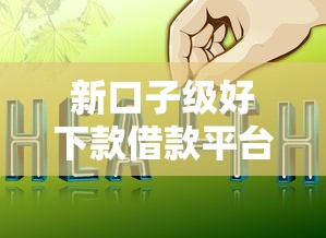新口子级好下款借款平台推荐
